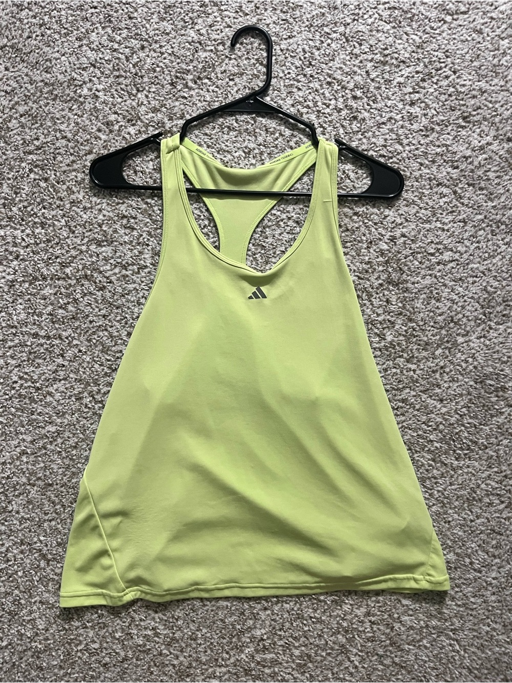 adidas Neon Lime Racerback Training Tank